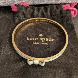 Kate Spade white enamel bow bracelet
